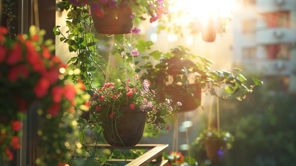 Maximize your balcony's charm with innovative hanging planters